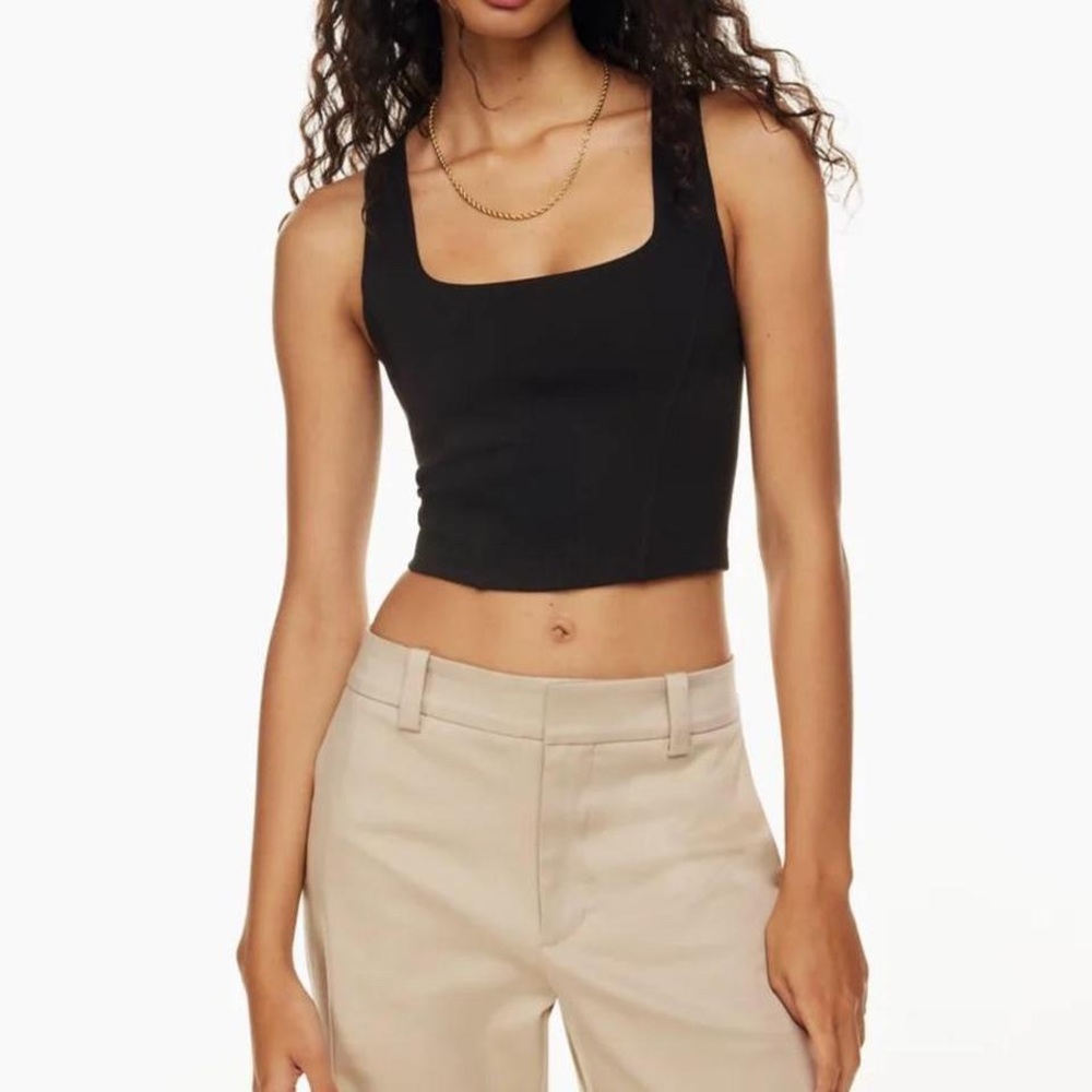 Aritzia Sunday Best Jagger Top Black Tank size S NWT